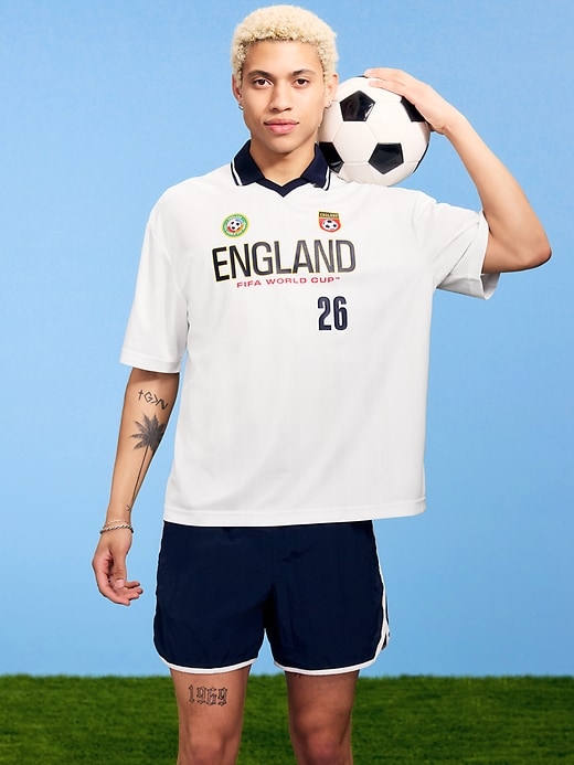 Image number 1 showing, FIFA World Cup 26™ England Lifestyle Collared Jersey T-Shirt for Men