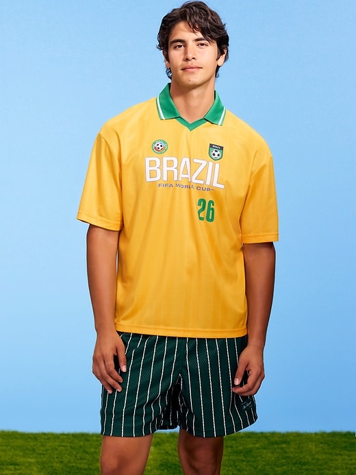 Image number 1 showing, FIFA World Cup 26™ Brazil Lifestyle Collared Jersey T-Shirt for Men