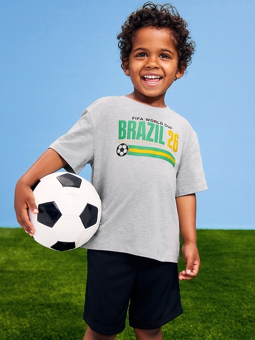 Image number 1 showing, FIFA World Cup 26™ Brazil Oversized Unisex Graphic T-Shirt for Toddler