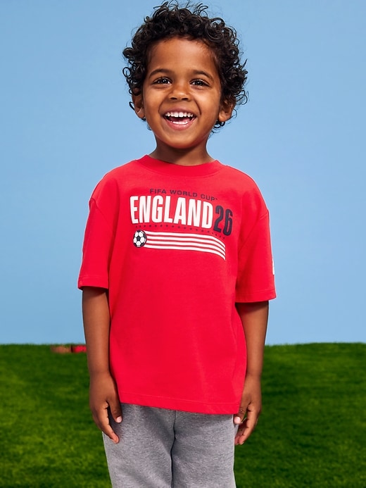 Image number 1 showing, FIFA World Cup 26™ England Oversized Unisex Graphic T-Shirt for Toddler