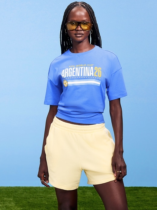 Image number 1 showing, FIFA World Cup 26™ Argentina Vintage Crew-Neck T-Shirt for Women