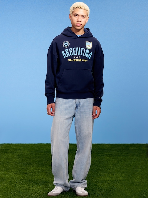 FIFA World Cup 26β’ Argentina Oversized Pullover Hoodie for Men