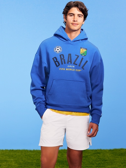 Image number 1 showing, FIFA World Cup 26™ Brazil Oversized Pullover Hoodie for Men