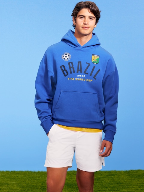 FIFA World Cup 26β’ Brazil Oversized Pullover Hoodie for Men