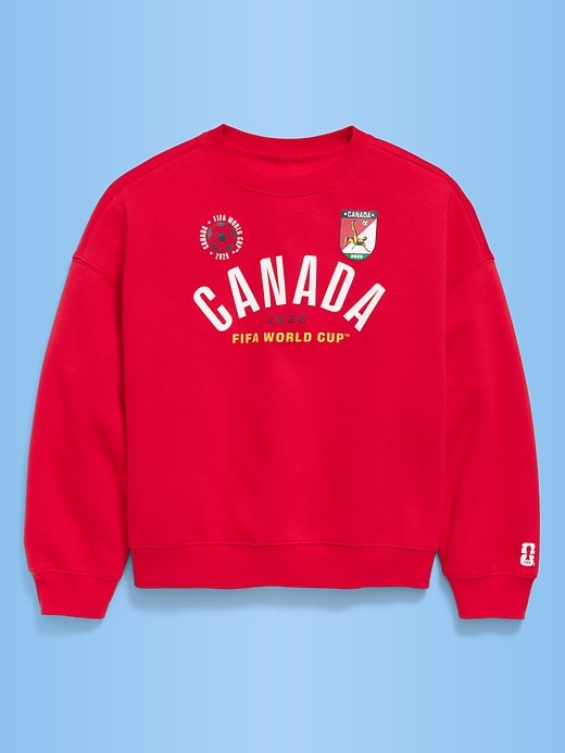 Image number 1 showing, FIFA World Cup 26™ Canada Oversized Tunic Sweatshirt for Girls