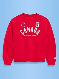 Image number 1 showing, FIFA World Cup 26™ Canada Oversized Tunic Sweatshirt for Girls