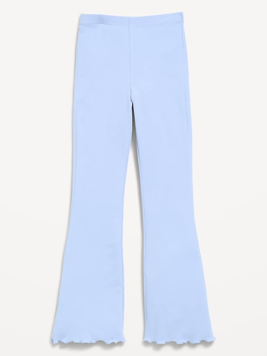 L'image numéro 1 présente Legging évasé côtelé à taille haute pour fille