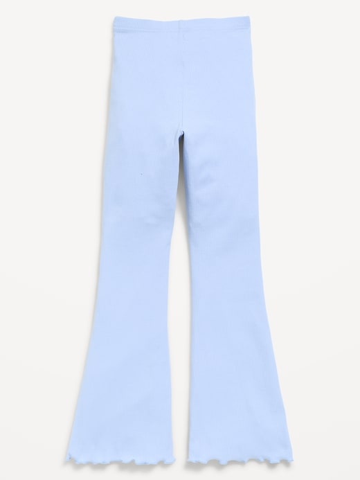 L'image numéro 2 présente Legging évasé côtelé à taille haute pour fille
