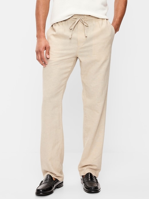 Image number 2 showing, 90's Straight-Fit Linen-Blend Pants
