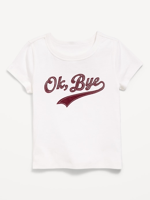 Image number 1 showing, Fitted Short-Sleeve T-Shirt for Girls