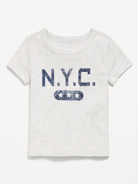 Fitted Short-Sleeve T-Shirt for Girls