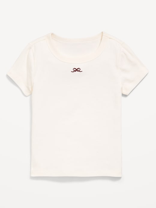 Image number 1 showing, Fitted Short-Sleeve T-Shirt for Girls