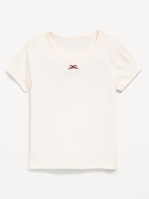 Fitted Short-Sleeve T-Shirt for Girls