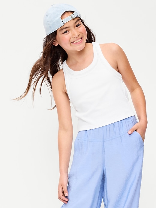 Image number 1 showing, 2-In-1 Ribbed Tank Top for Girls