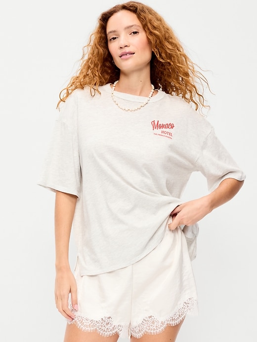 Image number 1 showing, Short-Sleeve Loose Graphic T-Shirt