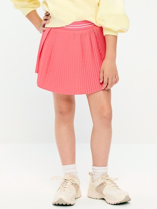 L'image numéro 1 présente Jupe-short à plis fins et à taille haute pour fille