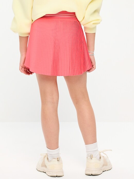 L'image numéro 2 présente Jupe-short à plis fins et à taille haute pour fille