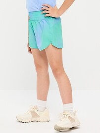 Image number 1 showing, High-Waisted Dolphin-Hem Run Shorts for Girls