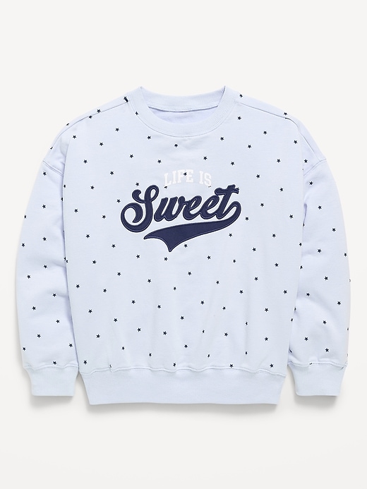 Image number 1 showing, Favorite Fleece Oversized Tunic Sweatshirt for Girls
