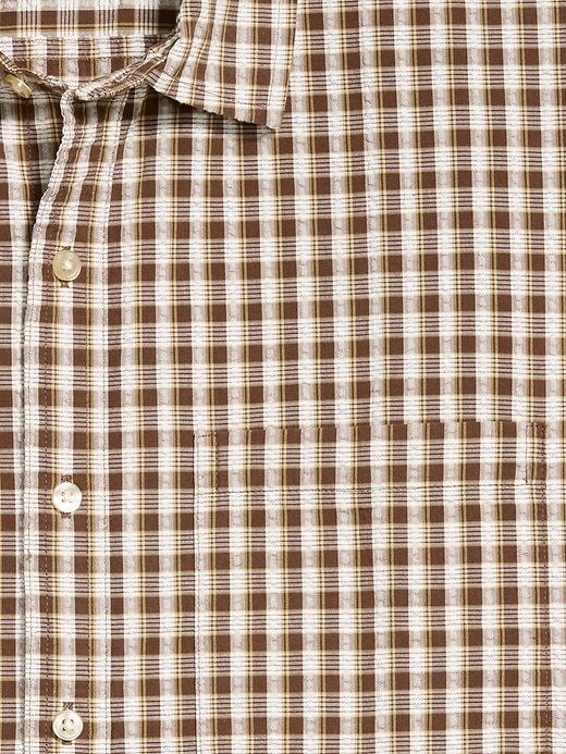 Image number 5 showing, Loose Fit Textured Plaid Pocket Shirt