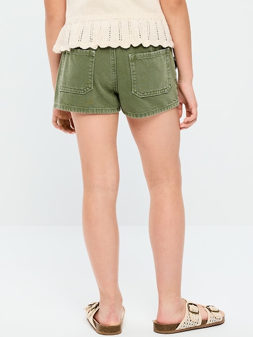Image number 2 showing, Low-Rise Utility Jean Shorts for Girls