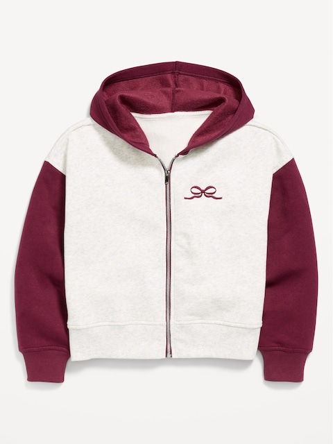 Favorite Fleece Graphic Zip-Front Hoodie for Girls