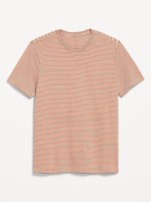 L'image numéro 4 présente T-shirt ras du cou à rayures