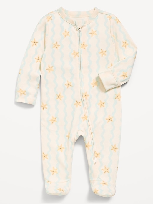 Image number 1 showing, 2-Way-Zip Sleep & Play Footed One-Piece for Baby