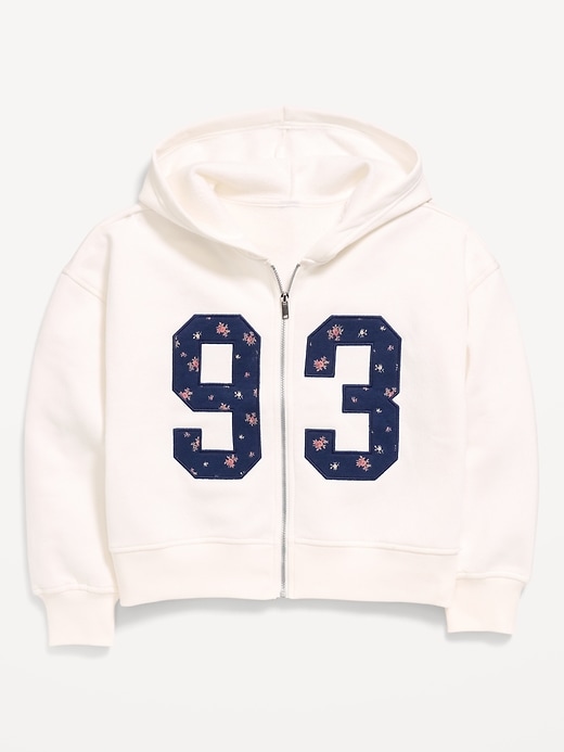 Image number 1 showing, Favorite Fleece Graphic Zip-Front Hoodie for Girls