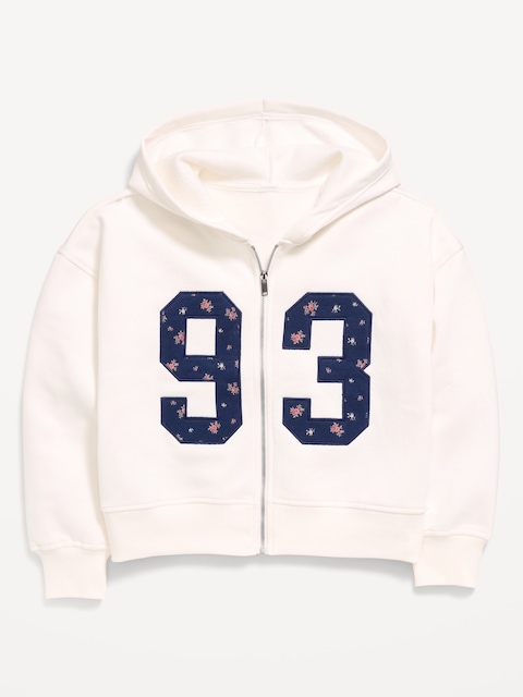 Favorite Fleece Graphic Zip-Front Hoodie for Girls