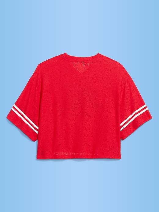L'image numéro 2 présente T-shirt droit à encolure en V à dentelle Coupe du Monde de la FIFA 2026™, Korea Republic pour femme