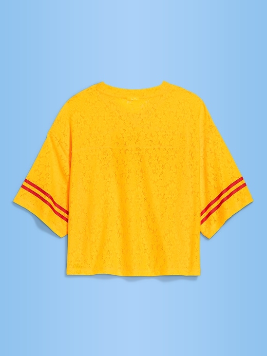 L'image numéro 2 présente T-shirt droit à encolure en V à dentelle Coupe du monde de la FIFA 26™, Colombie pour femme