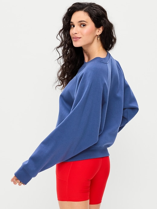 L'image numéro 2 présente Chandail à manches raglan en coton ouaté surdimensionné à imprimé