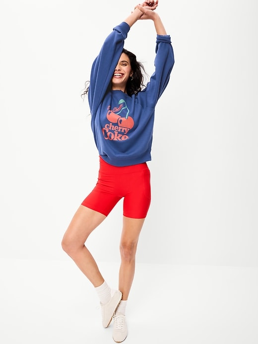 L'image numéro 3 présente Chandail à manches raglan en coton ouaté surdimensionné à imprimé