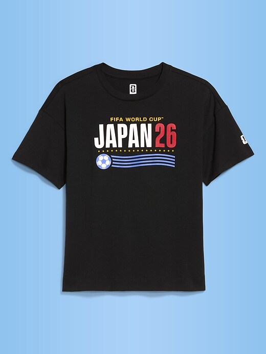 L'image numéro 1 présente T-shirt rétro encolure ras du cou Coupe du monde de la FIFA 26™, Japon pour femme