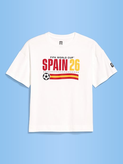 L'image numéro 1 présente T-shirt rétro à encolure ras du cou Coupe du monde de la FIFA 26™, Espagne pour femme