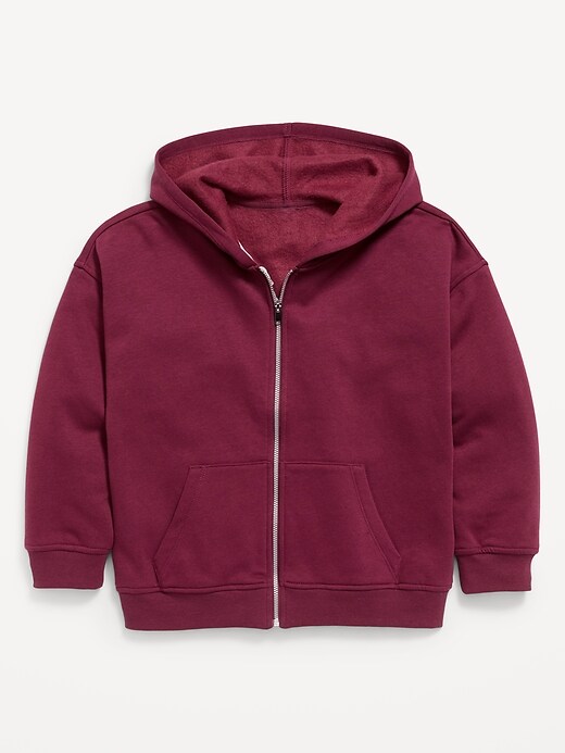 Image number 1 showing, Oversized Fleece Full-Zip Hoodie for Girls