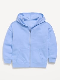 Image number 1 showing, Oversized Fleece Full-Zip Hoodie for Girls