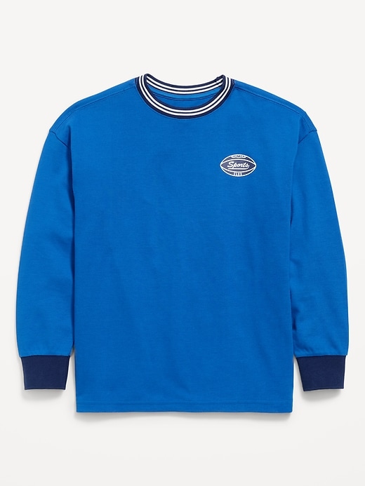Image number 1 showing, Oversized Long-Sleeve Graphic T-Shirt for Boys