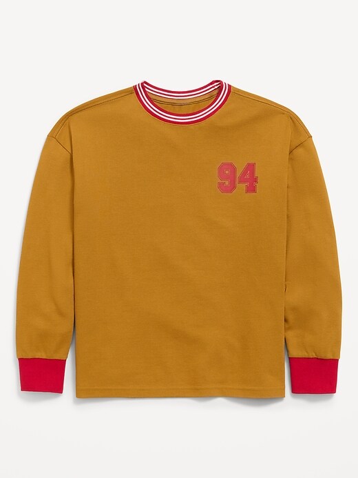 Image number 1 showing, Oversized Long-Sleeve Graphic T-Shirt for Boys