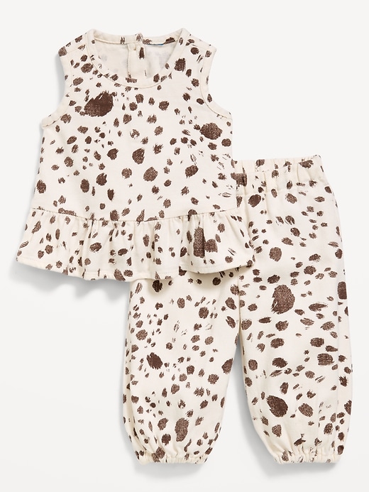Image number 1 showing, Printed Sleeveless Top and Pants Set for Baby