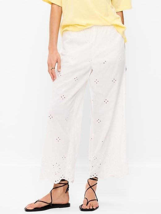 Image number 7 showing, High-Waisted Cut Out Wide-Leg Pant