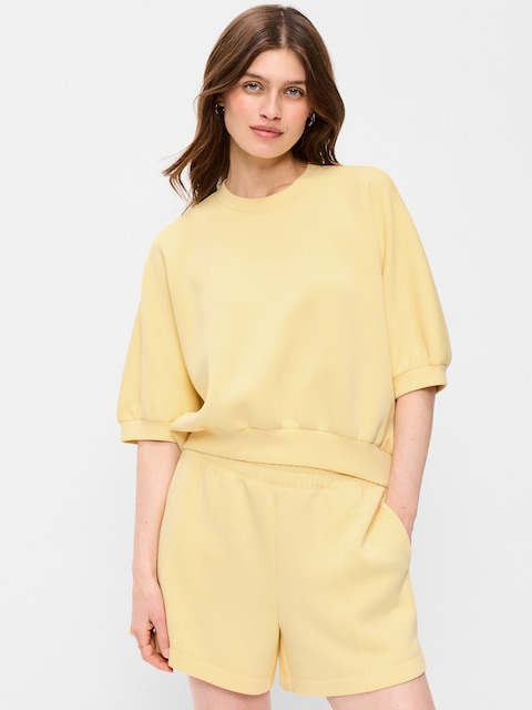 Bounce Fleece Dolman-Sleeve Top