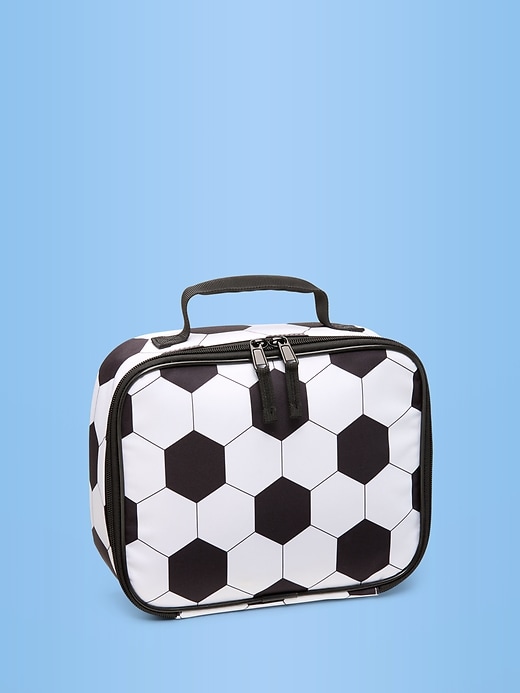 L'image numéro 1 présente Sac-repas à motif de ballon de soccer pour enfant