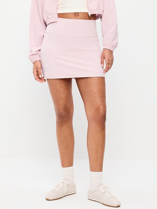 L'image numéro 1 présente Jupe-short StudioSmooth à taille très haute
