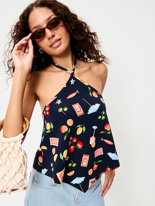 Image number 3 showing, Handkerchief Halter Top