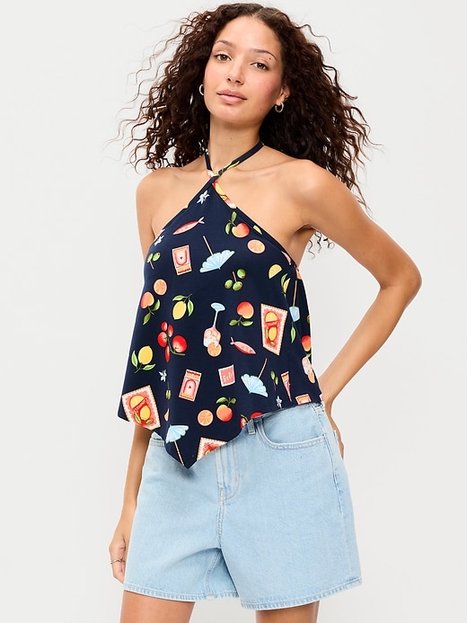 Image number 1 showing, Handkerchief Halter Top