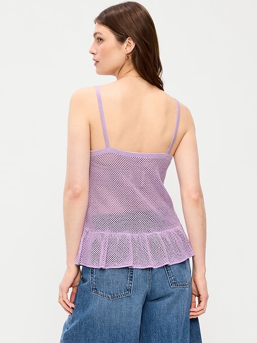Image number 2 showing, Metallic Peplum Tank Top
