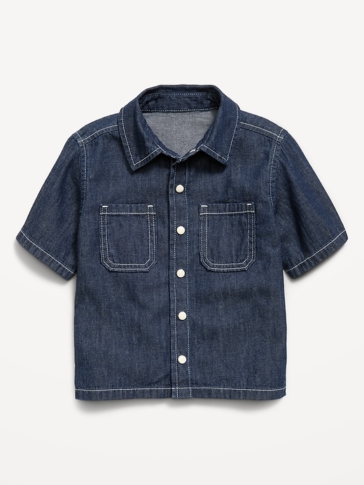 Image number 1 showing, Short-Sleeve Boxy Shirt for Toddler Boys