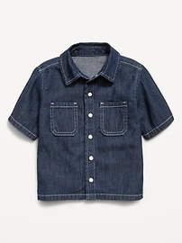 Image number 1 showing, Short-Sleeve Boxy Shirt for Toddler Boys
